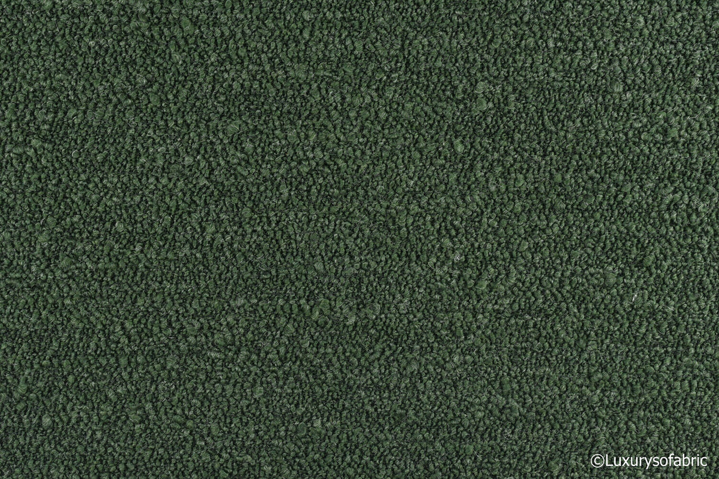 Heavy Wool Blended Green Brown Boucle Fabric Texture Chunky Upholstery Fabric By The Yard/57" Width 610GSM