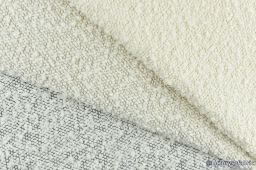 Ivory Cream Boucle Fabric Nubby Curly Texture Upholstery Fabric By The Yard Densely Woven And Heavy Upholstery For Chair