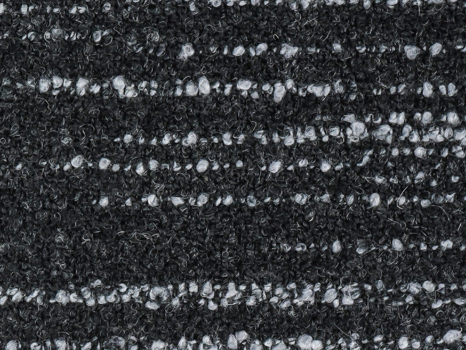 Home Décor Stripped Tweed Style Soft Wool Boucle Upholstery Fabric By The Yard In Black and White-Time