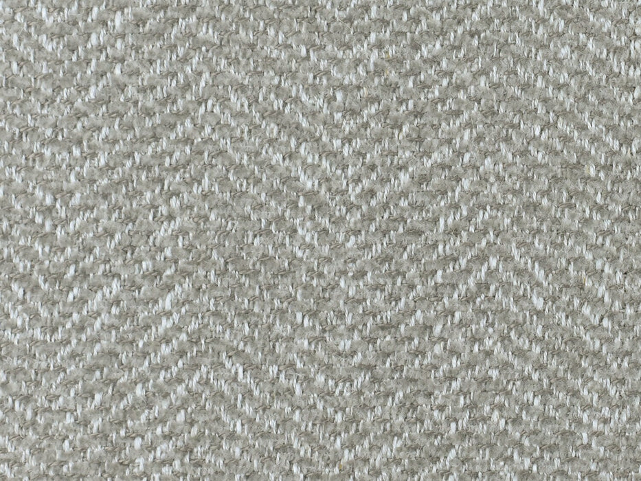 Designer Heavy Duty Polyester Linen White Gray Herringbone Goemetric Upholstery Fabric By The Yard