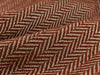 Burnt Orange Herringbone Geometric Twill Wool Blend Upholstery Fabric | Home Accent Vintage Upholstery Fabric | Herringbone Geometric Fabric