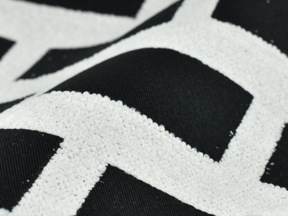 Contemporary Black and White Geometric Texture Upholstery Fabric|Beautiful On Chair and Pillow|Upholstery Fabric By The Yard-Rhythm