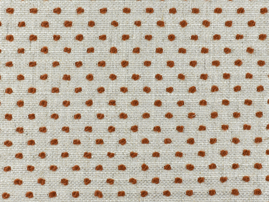 Black And White Jacquard Dot Textured Linen Blend Upholstery Fabric By The Yard|Burnt Orange Heavy Upholstery For Chair 57"W/600GSM