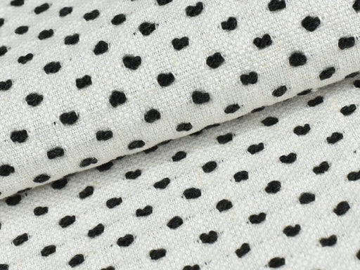 Black And White Jacquard Dot Textured Linen Blend Upholstery Fabric By The Yard|Burnt Orange Heavy Upholstery For Chair 57"W/600GSM