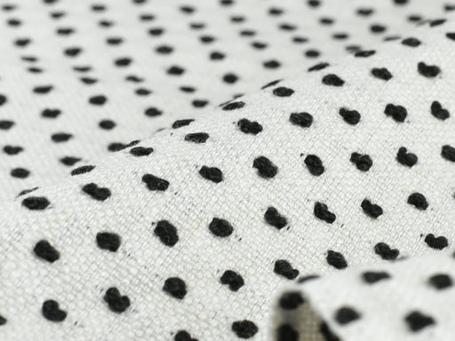 Black And White Jacquard Dot Textured Linen Blend Upholstery Fabric By The Yard|Burnt Orange Heavy Upholstery For Chair 57"W/600GSM