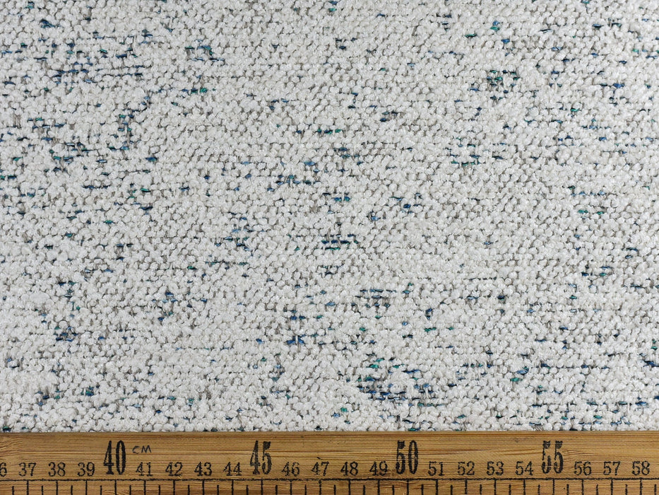 Cream Ivory Teal Soft Jacquard Cotton Boucle Upholstery Fabric By The Yard For Boucle Chair Sofa