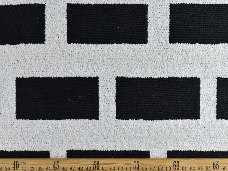 Contemporary Black and White Geometric Texture Upholstery Fabric|Beautiful On Chair and Pillow|Upholstery Fabric By The Yard-Rhythm