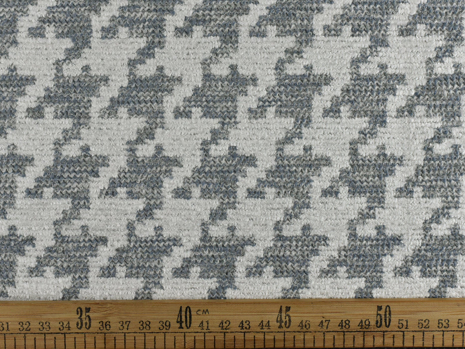 Premium Quality Vintage Woven Large Houndstooth Check Texture Upholstery Fabric By The Yard