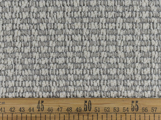 Heavy Weight Textured Chunky Cream Black Boucle Upholstery Fabric By The Yard For Chair,Ottoman Furniture 55"Width 730GSM