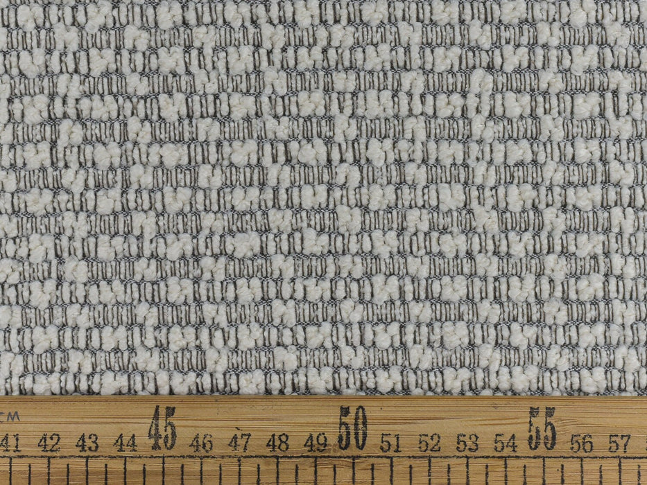 Heavy Weight Textured Chunky Cream Black Boucle Upholstery Fabric By The Yard For Chair,Ottoman Furniture 55"Width 730GSM