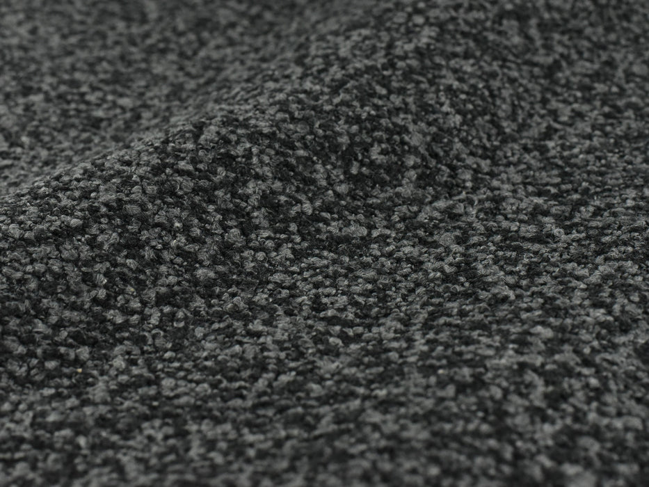 Heavy Weight Boucle Upholstery Fabric By The Yard|Wooly Woven Textured Fabric For Chair Couch Pillow 57"width 430GSM in Black&Gray