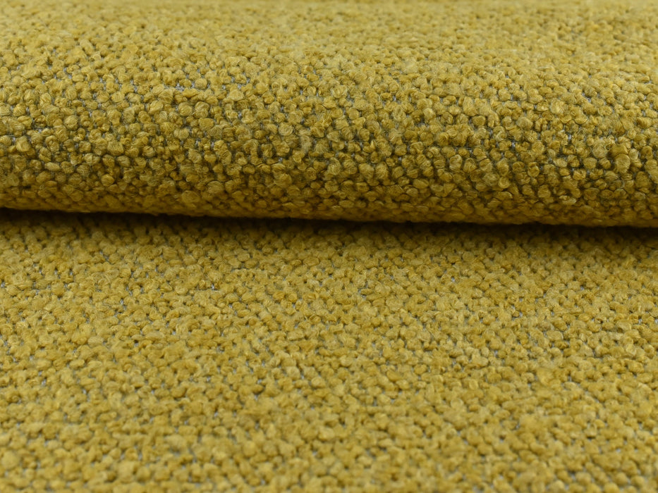 Heavy Weight Texture Chunky Boucle Upholstery Fabric By The Yard|Mustard Yellow Boucle Fabric For Chair Sofa Couch Pillow Headboard