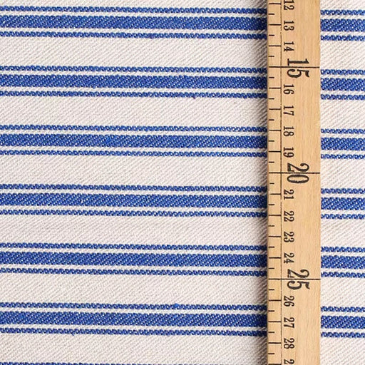 Grain Sack Fabric|Feed Sack Fabric For Modern FarmHouse Decor|Blue Strip Upholstery Fabric