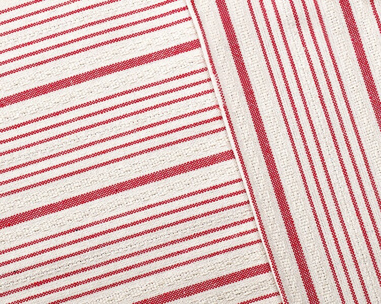 French Striped Cotton Linen Blend Grain Sack Fabric|Rustic Flour Sack Fabric|Home Furnising Upholstery Fabric