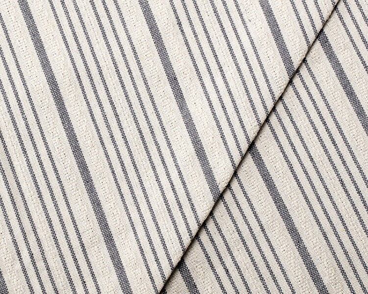 French Striped Cotton Linen Blend Grain Sack Fabric|Rustic Flour Sack Fabric|Home Furnising Upholstery Fabric