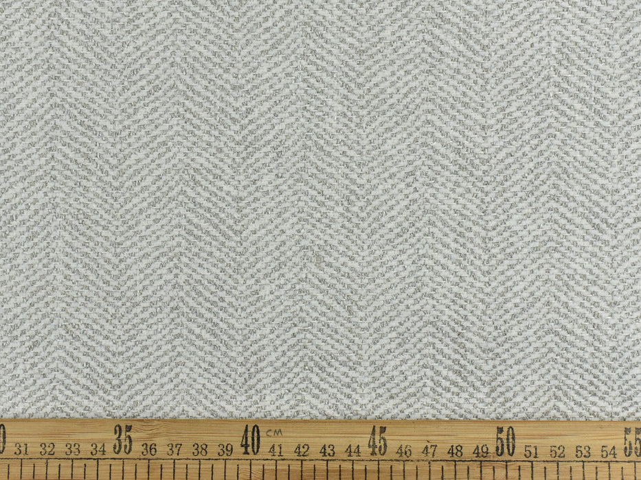 Designer Heavy Duty Polyester Linen White Gray Herringbone Goemetric Upholstery Fabric By The Yard