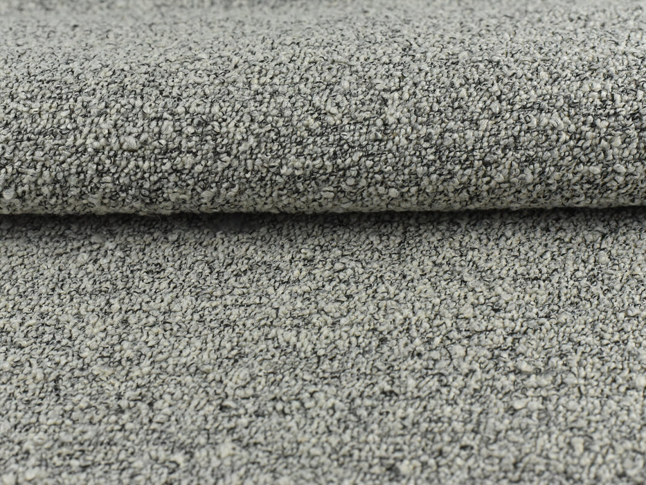 Grey Wool Blend Boucle Fabric Terry Loop Upholstery Fabric By The Yard High Abration For Daily Use For Furniture Upholstery