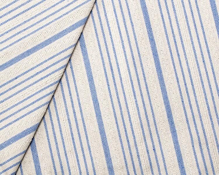 French Striped Cotton Linen Blend Grain Sack Fabric|Rustic Flour Sack Fabric|Home Furnising Upholstery Fabric