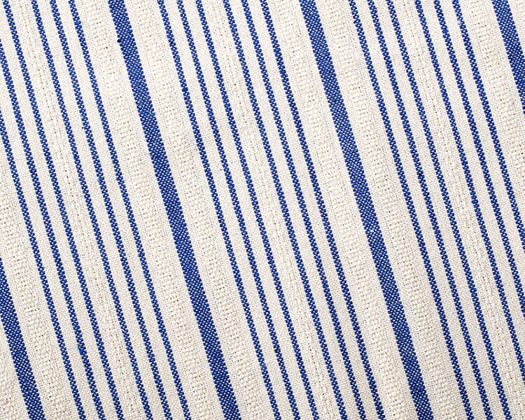 French Striped Cotton Linen Blend Grain Sack Fabric|Rustic Flour Sack Fabric|Home Furnising Upholstery Fabric