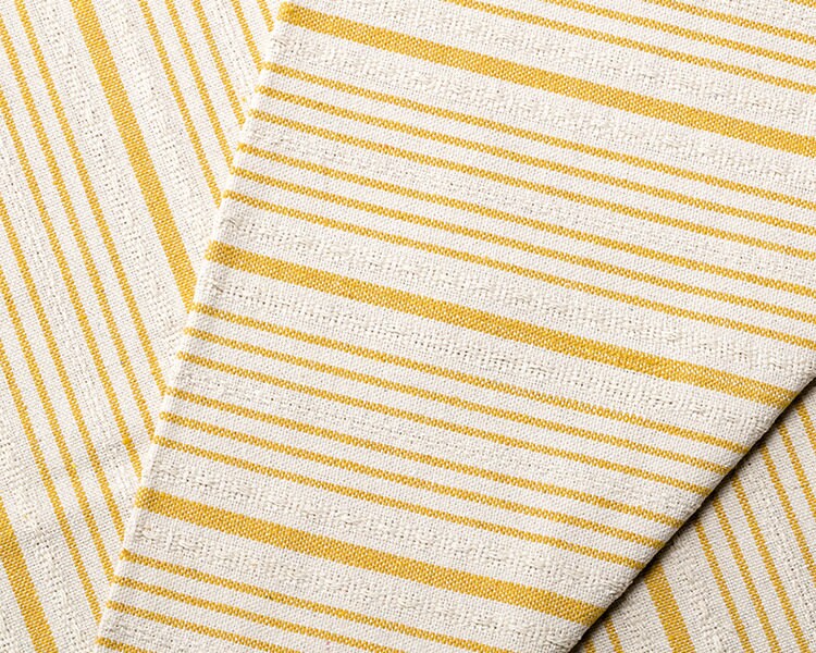 French Striped Cotton Linen Blend Grain Sack Fabric|Rustic Flour Sack Fabric|Home Furnising Upholstery Fabric