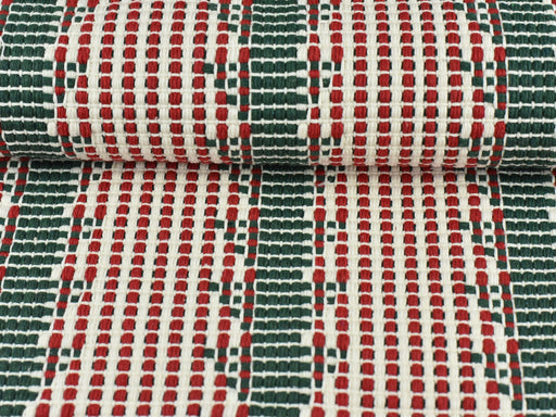 Extra Heavy Weight Cotton Blend Corase Woven Uphosltery Fabric|Christmas Red and Green Fabric For Pillow,Accent Chair,DIY Project