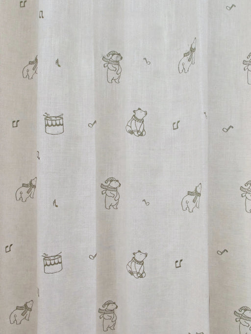 Kids Curtain Fabric Cotton Linen Blended Animal Embroidery Upholstery Fabric|Furnishing Fabric For Pillow|Natural Cream Drapery Fabric