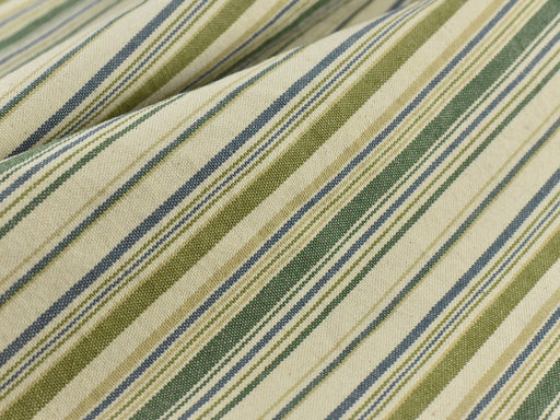 100 Pure Cotton Natural Vintage Stripe Farmhouse Upholstery Fabric For Drapery and Chair Couch|Primitive Geometric Green Ticking Fabric