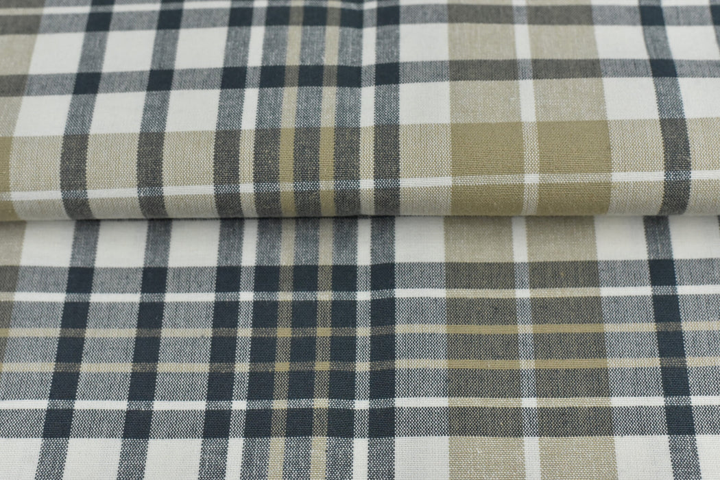 100 Pure Cotton Plaid Check Pattern Shabby Chic Style Upholstery Fabric|Farmhouse Countryside and Contemporary Home Decor Fabric By The Yard