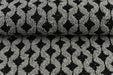 Extra Heavy Weight Geometric Boucle Textured Upholstery Fabric in Black and Grey|Home Decor Unique Jacquard Fabric By The Yard 55"/860GSM