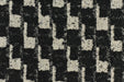 Geometric Pattern Heavy Duty Boucle Upholstery Fabric in Black and White|Cotton Blended Thick Furniture Upholstery Fabric For Chair Couch