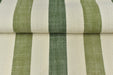 100 Pure Cotton Vintage Green Stripe Jacquard Upholstery And Drapery Fabric|Modern Farmhouse Green and Cream Heavy Upholstery