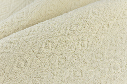 100% Pure Cotton Heavy Weight Diamond Geometric Upholstery Fabric|Cream White Jacquard Upholstery Fabric For Bedding,Chair,Couch-52"W/760GSM