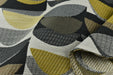 Geometric Half Moon Jacquard Upholstery Fabric in Taupe|Yellow Green Upholstery Fabric For Dining Chair,Sofa, Couch