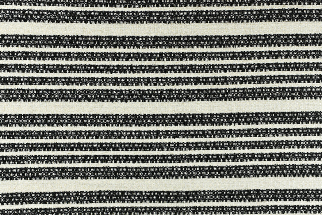 Heavy Linen and Orgaic Cotton Blended Striped Textured Upholstery Fabric in Black and White|Vintage Upholstery Fabric For Chair By The Yard