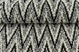 Extra Heavy Weight Herringbone Boucle Textured Upholstery Fabric in Black and White|Designer Geometric Boucle Fabric By The Yard 55"/860GSM