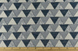 Autumn 2023 New Triangle Geometric Textured Jacquard Upholstery Fabric In Navy Blue Cream Grey|Heavy Duty Home Decor Fabric For Chair Pillow