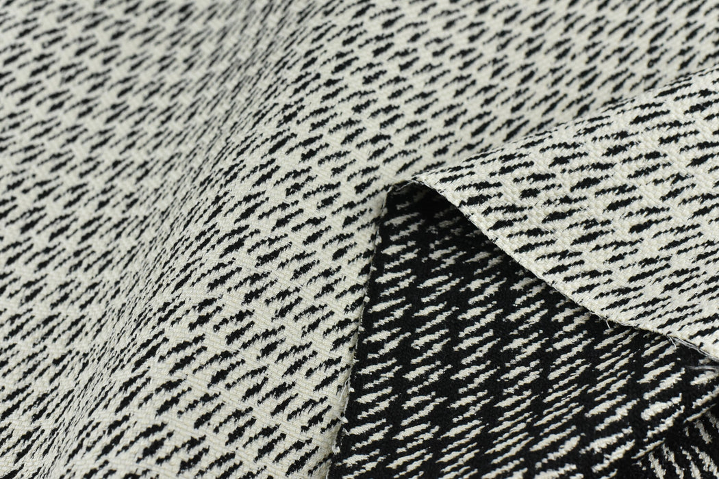 Black and White Geometric Woven Upholstery Fabric|Heavy Weight Upholstery Fabric For Chairs,Couch,Pillow Cover,Cushion