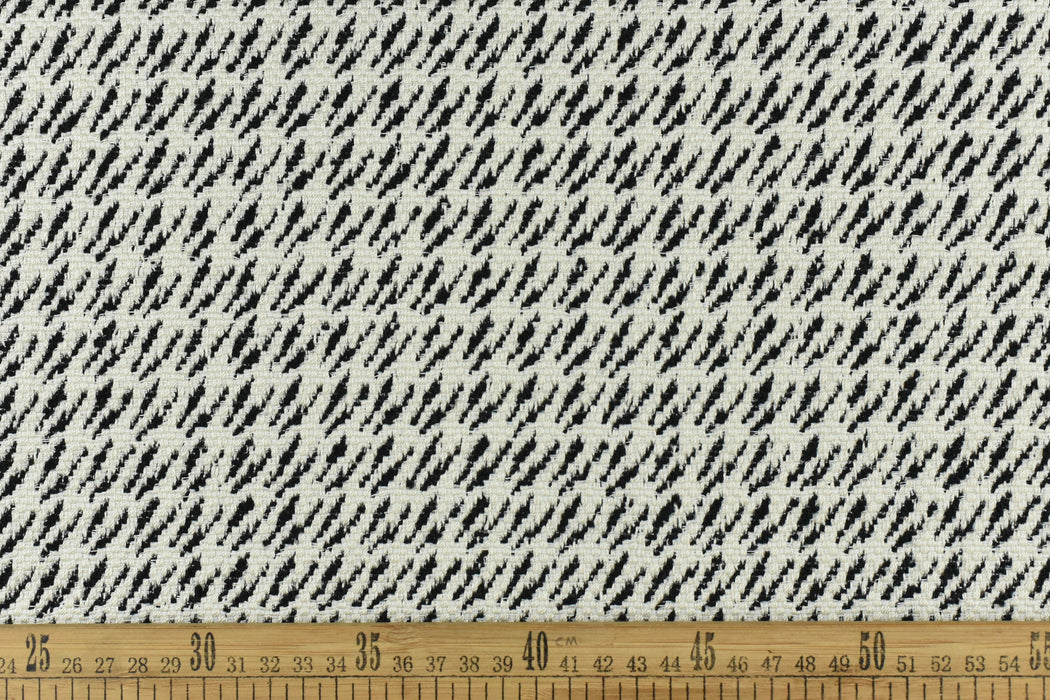 Black and White Geometric Woven Upholstery Fabric|Heavy Weight Upholstery Fabric For Chairs,Couch,Pillow Cover,Cushion