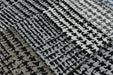 Vintage Black and White Heavy Weight Houndstooth Upholstery Fabric|Medium Scale Jacquard Checked Fabric for Chair and Sofa