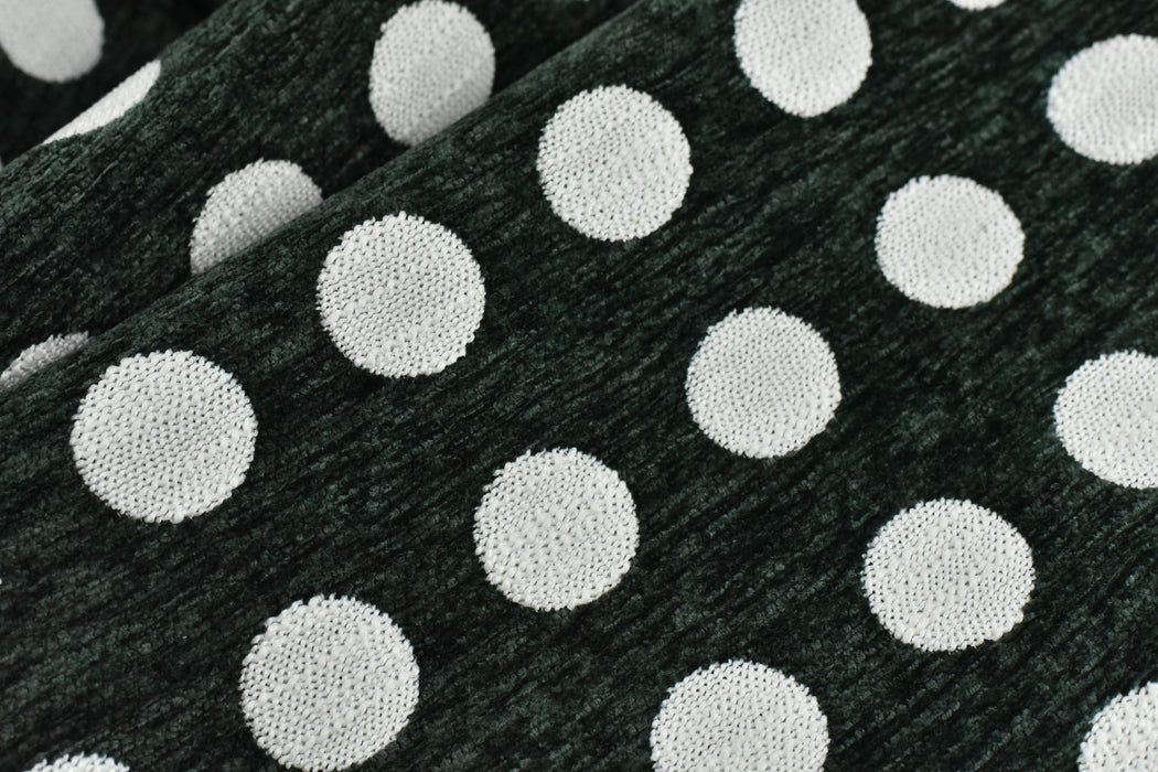 Extra Heavy Weight Polka Dot Woven Chenille Upholstery Fabric|Vintage Heavy Duty Furniture Chair Couch Upholstery Fabric 56"W/825GSM