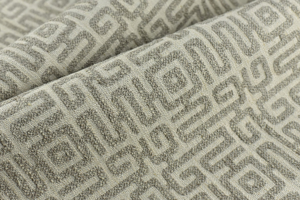 Heavy Duty Furniture Upholstery Dining Chair Cushions Abstract Boucle Geometric Pattern Upholstery Fabric|Cream Grey Linen Blend Sofa Fabric