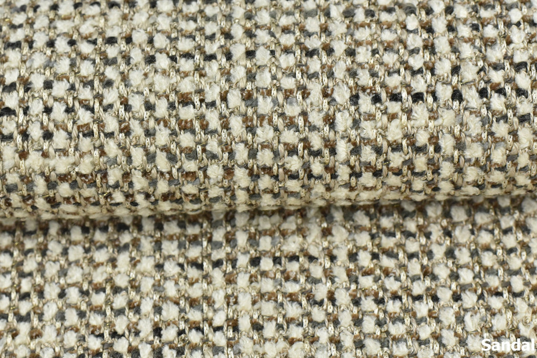 Heavy Weight Wool Cotton Blend Woven Upholstery Fabric|Multicolored Tweed Textured Furniture Fabric For Couch Sofa Dining Chair