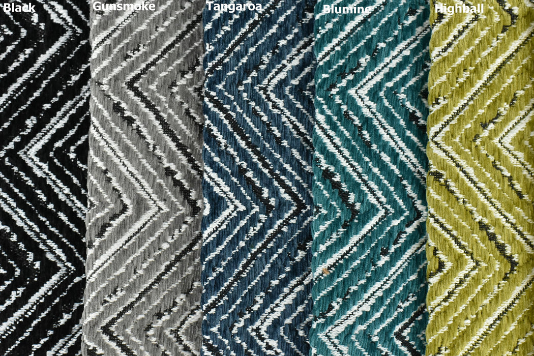 Black and White Chenille Herringbone Chevron Upholstery Fabric|Heavy Furniture Fabric By The Yard