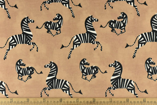 Playful Dancing Zebra Pink Velvet Upholstery Fabric|Arts and Crafts Animal Print Thick Velvet Upholstery Fabric For Headboard Floor Pillow