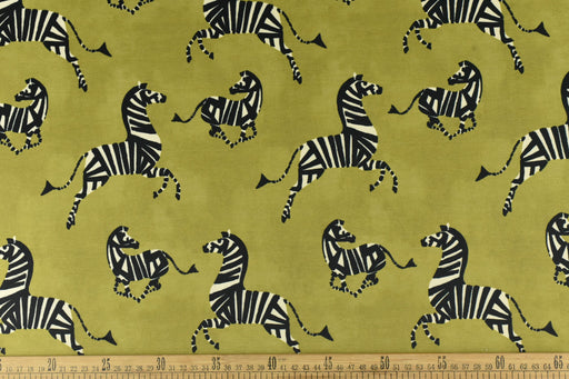 Chartreuse Green Playful Zebra Velvet Upholstery Fabric|Arts and Crafts Animal Print Thick Velvet Upholstery Fabric For Chair Pillow Cushion