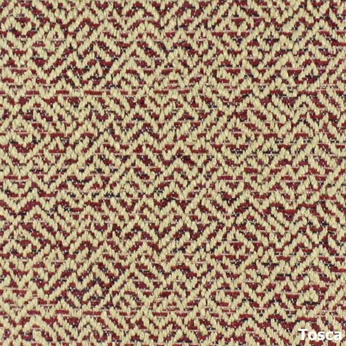 Beige And Burgundy Geometric Linen Rayon Upholstery Fabric For Home Decor Chair Couch Reupholstery