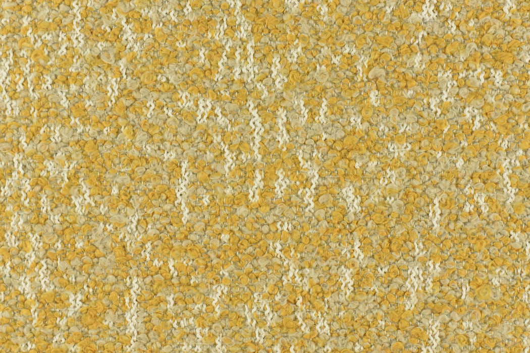 Heavy Weight Yellow and White Textured Boucle Upholstery Fabric|Heavy Duty Upholstery Fabric For Dining Chair,Couch,Stool-55"W/760GSM