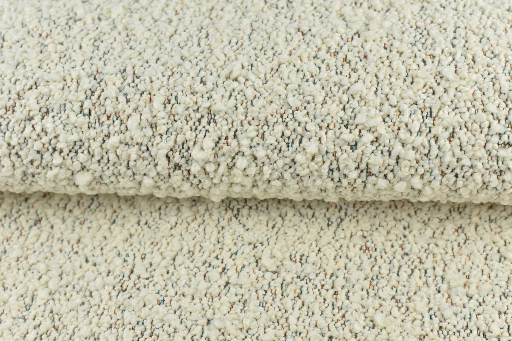 Designer Chunky and Heavy Duty Cream And Colorful Boucle Upholstery Fabric By The Yard For Chairs,Couch,Headboard,Bedframe-55"W/780GSM