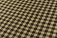 Heavy Duty Soft Wool Blended Chocolate and Cream Small Check Upholstery Fabric|Geometric Chair Fabric|Drapery Furniture Reupholstery Fabric