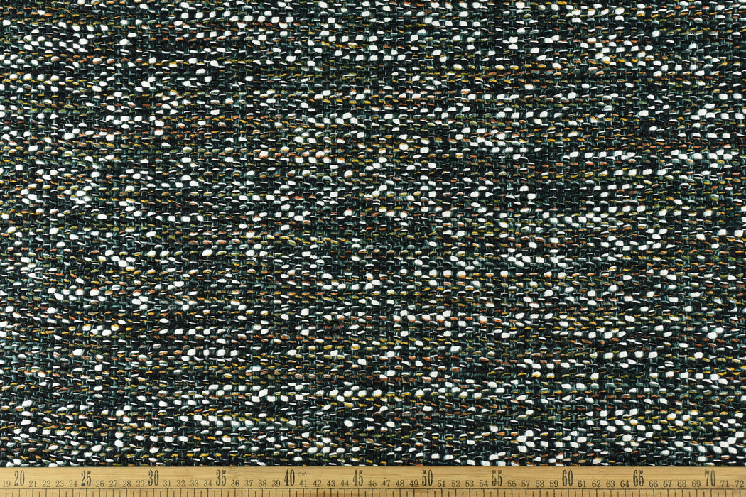 Heavy Duty Wool Cotton Blend Chunky Woven Upholstery Fabric For Dining Chair Couch in Green Gold Olive|Heavyweight Interior Fabric -990GSM